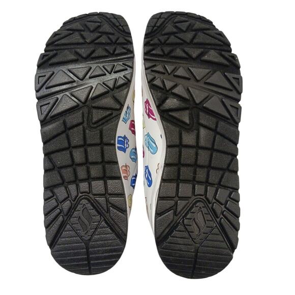 Skechers X ROLLING STONES Uno Sneakers Sz 9 White Multicolor TONGUE Say It Loud - Picture 14 of 16